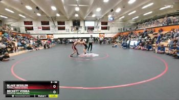 98 lbs Quarterfinal - Blake Bessler, Powell Middle School vs Beckett Vosika, Riverton Middle School