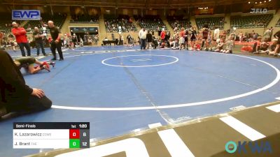 60 lbs Semifinal - Konnor Lazarowicz, Coweta 12u vs Jayden Brant, The Leftovers