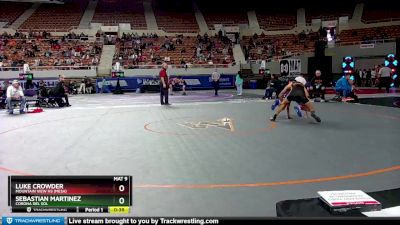 D1-144 lbs Cons. Round 1 - Sebastian Martinez, Corona Del Sol vs Luke Crowder, Mountain View Hs (Mesa)