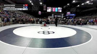 100 lbs Champ. Rd Of 128 - Braxton Rankin, VA vs Carson Raper, NC