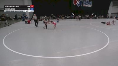 51-55.7 lbs Cons. Sub-quarters - Violet Jones, Threestyle Of Oklahoma vs Penelope Flores, Cory Clark Wrestling