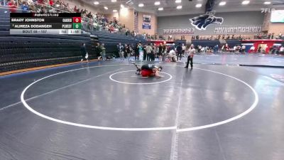 157 lbs Champ. Round 1 - Alireza Dodangeh, Plano West vs Brady Johnston, Conroe Oak Ridge