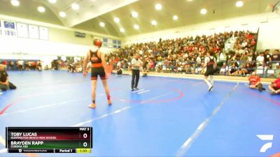 150 lbs Champ. Round 1 - Brayden Rapp, Corona 100 vs Toby Lucas, Huntington Beach High School