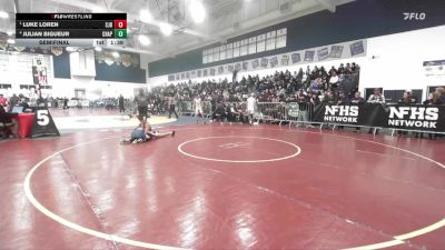 106 lbs Semifinal - Luke Loren, St. John Bosco vs Julian Bigueur, Chaparral