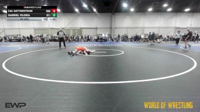 84 lbs Quarterfinal - Cal Satterstrom, Funky Singlets 12U vs Gabriel Viloria, OK Elite 12U 1