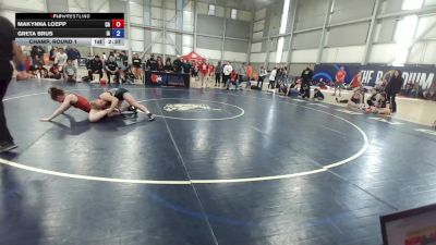 U20 Women - 65 lbs Champ. Round 1 - Makynna Loepp, CA vs Greta Brus, IA