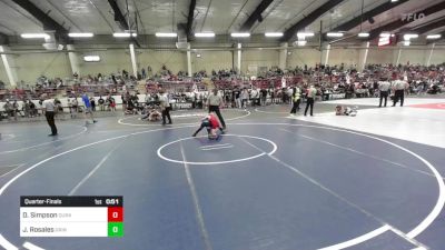 66 lbs Quarterfinal - Dean Simpson, Durango Wrestling Club vs Jeremiah Rosales, Grindhouse WC