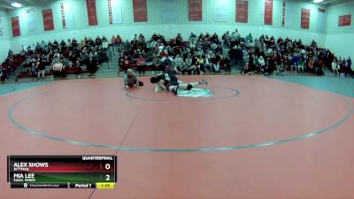 130 lbs Quarterfinal - Alex Shows, Rittman vs Mia Lee, Mass. Perry