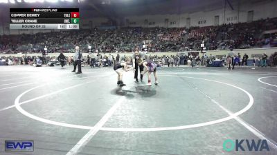 55 lbs Round Of 32 - Copper Dewey, Tulsa Blue T Panthers vs Teller Crane, Shelton Wrestling Academy