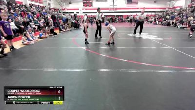 55 lbs Champ. Round 1 - Jaxon Mercer, Pleasant Hill Youth Wrestling vs Cooper Wooldridge, Pirate Powerhouse Wrestling Ac