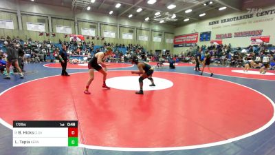 172 lbs Consi Of 8 #1 - Blake Hicks, Clovis West vs Luis Tapia, Kern Valley