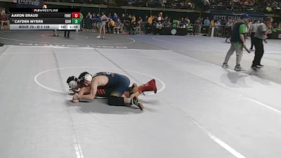 D 1 138 lbs Champ. Round 1 - Cayden Myers, Covington vs Aaron Braud, Fontainebleau