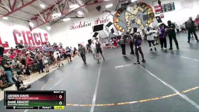 165 lbs Round 2 - Dane Kracht, Backyard Brawlers vs Jayden Davis, MBCRD Youth Wrestling Club