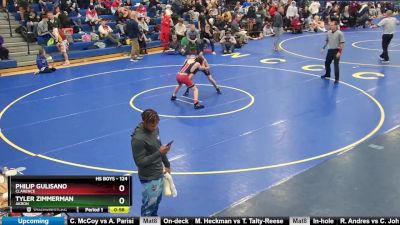 124 lbs Cons. Round 1 - Philip Gulisano, Clarence vs Tyler Zimmerman, Akron