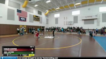 91 lbs Cons. Round 2 - Ben Jacobs, Greybull MS vs Hailee Cooper, Riverton Middle School