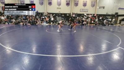 110 Open Cons. Round 5 - Damiyah Smith, Iowa Central Community College vs Ava Gardner, Wartburg
