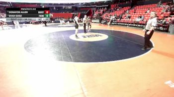 3A 144 lbs Quarterfinal - Evan Gosz, Palatine (Fremd) vs Donavon Allen, Chicago (Marist)
