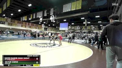 120 lbs Cons. Round 1 - Victor Saenz, Heritage vs Sayed Babor Shah Sadat, El Cajon Valley