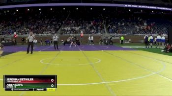 D3-157 lbs Quarterfinal - Aiden Davis, Dundee HS vs Jeremiah Detwiler, Three Rivers HS