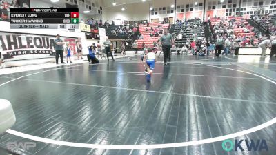 46 lbs Quarterfinal - Everett Long, Tiger Trained Wrestling vs Tucker Hawkins, Checotah Matcats