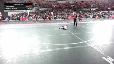 55 lbs Cons. Round 4 - Zoey Reis, Seymour Area Wrestling Club vs Amelia Bloch, Athens