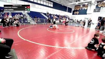 55-60 lbs Round 1 - Luke Torres, Socal Hammers vs John-Paul Barela, Barstow Wrestling
