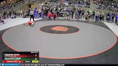 85 lbs Cons. Round 3 - Brantson Fisher, Cougar Mat Club(Crow) vs Trendon Wood, Creswell Mat Club