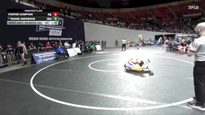 4A Boys 144 lbs Champ. Round 1 - Shane Anderson, Crook County Boys vs Porter Compton, Philomath Boys