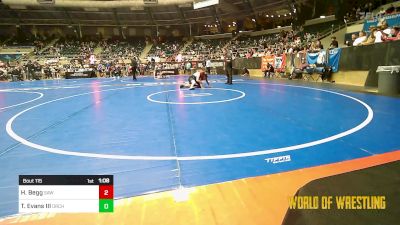 110 lbs Semifinal - Henry Begg, Simmons Academy Of Wrestling vs Tyrone Evans III, Orchard South WC