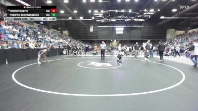 120 lbs Champ. Round 1 - Trevor Christenson, Basehor-Linwood HS vs Osten Kaehn, Goddard-Eisenhower