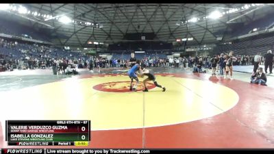 87 lbs 7th Place Match - Valerie Verduzco Guzman, Scrap Yard Garage Wrestling vs Isabella Gonzalez, Lake Stevens Wrestling Club