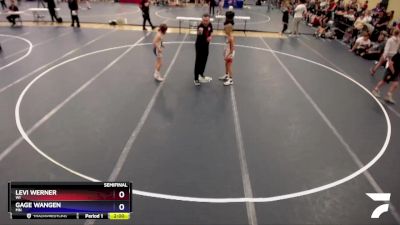 78 lbs Semifinal - Levi Werner, WI vs Gage Wangen, MN