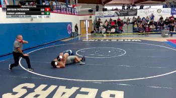 217 lbs Round 2 (6 Team) - Bryson Peterson, American Leadership Academy - QC vs Omar Larraga, Parker High School