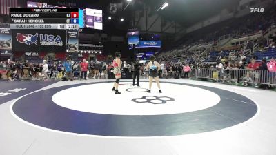 155 lbs Champ. Rd Of 16 - Paige De Caro, NJ vs Sarah Henckel, CT