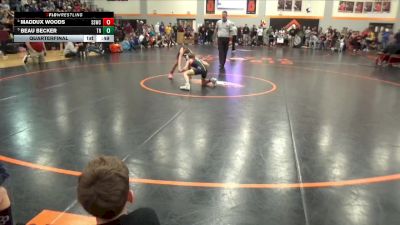 75 lbs Quarterfinal - Beau Becker, The Royal vs Maddux Woods, Solon Spartan Wrestling Club