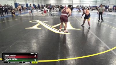 285 lbs Cons. Round 4 - John Drury, Roanoke College vs Trevor Gitski, Wilkes