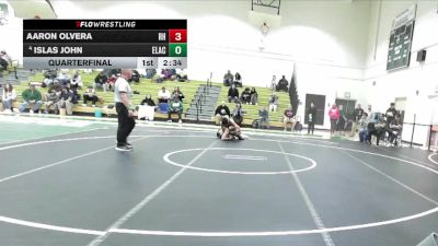 141 lbs Quarterfinal - Aaron Olvera, Rio Hondo vs Islas John, East Los Angeles College