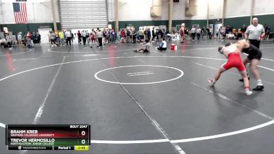 125 lbs Cons. Round 2 - Brahm Kreb, Western Colorado University vs Trevor Hermosillo, Northeastern Junior College