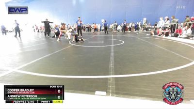 105 lbs Quarterfinal - Andrew Peterson, Topeka Blue Thunder Wrestling Club vs Cooper Bradley, Open Mats Wrestling Club