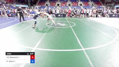 126 lbs Rnd Of 64 - Nathan Desmond, PA vs Draven Johns, ID