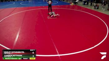 55 lbs Semis & 1st Wrestleback (8 Team) - Cameron Rettmann, Hutchinson vs Kinsley Kothenbeutel, Pine Island