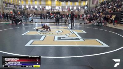 77 lbs Quarterfinal - Zayne Newell, The Best Wrestler vs Maddox Couch, Sebolt Wrestling Academy