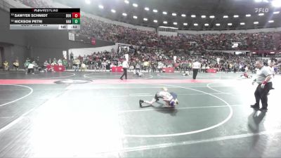 66 lbs Champ. Round 1 - Nickson Petri, Hartford vs Sawyer Schmidt, Bonduel