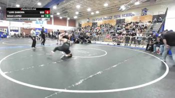 285 lbs Cons. Round 5 - Luis Zamora, Warren vs Noah Lopez, South Hills Hs