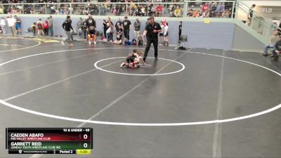 49 lbs Round 1 - Caeden Abafo, Mid Valley Wrestling Club vs Garrett Reid, Juneau Youth Wrestling Club Inc.