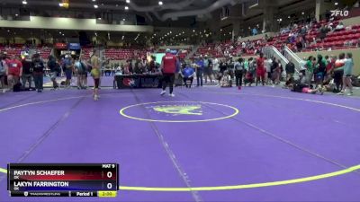 124 lbs Cons. Round 2 - Paytyn Schaefer, OK vs Lakyn Farrington, OK