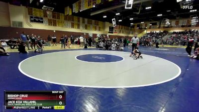 58 lbs Quarterfinal - Bishop Cruz, Savage House vs Jace Koa Villamil, Socal Grappling Wrestling Club