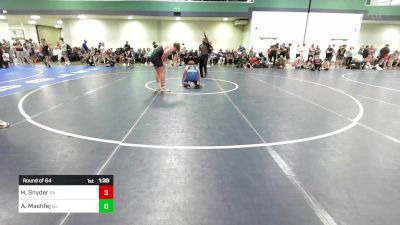 190 lbs Round Of 64 - Hunter Snyder, PA vs Adam Mashfej, NJ