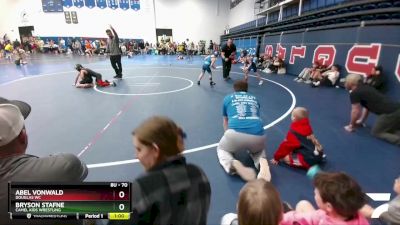 70 lbs Cons. Round 2 - Bryson Stafne, Camel Kids Wrestling vs Abel VonWald, Douglas WC