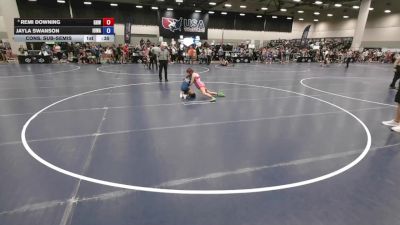 100 lbs Cons. Sub-semis - Remi Downing, Greater Heights Wrestling vs Jayla Swanson, Iowa